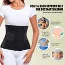 Postpartum Belly Band – Postpartum Belly Wrap, Abdominal Binder Post Surgery C-section Recovery Support Belt (Midnight Black, S/M)