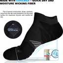 Hylaea No Show Running Athletic Anti-Blister Wicking Coolmax Socks, Seamless Anti-odor (M)