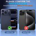 Suoman for iPhone 17 Pro Camera Lens Protector, [All-in-one Frosted] [Strong-Adhesion] Metal Frame Tempered Glass Camera Lens Cover-Dark Blue