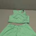 SOLY HUX Toddler Girl's 2 Piece Workout Outfits Lightweight Crop Tank Tops and Skort Athletic Set (Plain Mint Green) 7Y