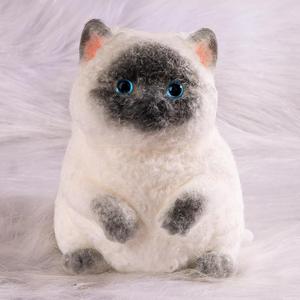 Big Taba Squishy Cat, Handmade Large Cat Taba Toys, Stress Relief, Funny, Cute Soft Cat Squishy Stress Toy Gifts.(Medium Siamese Cat)