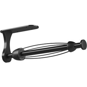 Paper Towel Holder Under Cabinet, One-Handed Tear, Wall Mount, Adhesive, Black, Paper Roll Holder with Ratchet Mechanism for Kitchen Bathroom Farmhouse Essentials Decor Accessories