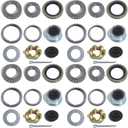 4 Sets 3500 LB Boat Trailer Axle Bearing Kits, L68149 L44649 Bearing Kits, 171255TB/10-19 Grease Seals, Spindle Nuts, 1.98" Dust Covers and Rubber Plugs, Cotter Pins,Washers for #84 Spindle