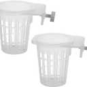 2 x DONGKER Aquarium Plant Holder,2 PCS Hanging Fish Tank Plant Pot with Hole for Fish Tank Wall Thickness up to 1.2cm/0.5" (Hexagon Opening)