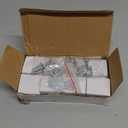 Alzassbg 10 Pack Clear Crystal with Gold Cabinet Knobs, 1-3/8 Inch(35mm) Cabinet Hardware Octagon Glass Crystal Knobs for Drawers AL1021
