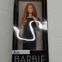 Barbie Basics Model 04 Collector Doll with Red Curly Hair, Black Mini Dress & Boots, Universal-fit Fashions, Posable Petite Body & Swappable Doll Head (Red Hair)