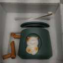 DIHOclub Adorable 3D Ceramic Cat Mug with Lid and Spoon - Perfect for Coffee, Tea, Milk, and More - Ideal Gift for Animal Lovers - 14 Ounces (Green)