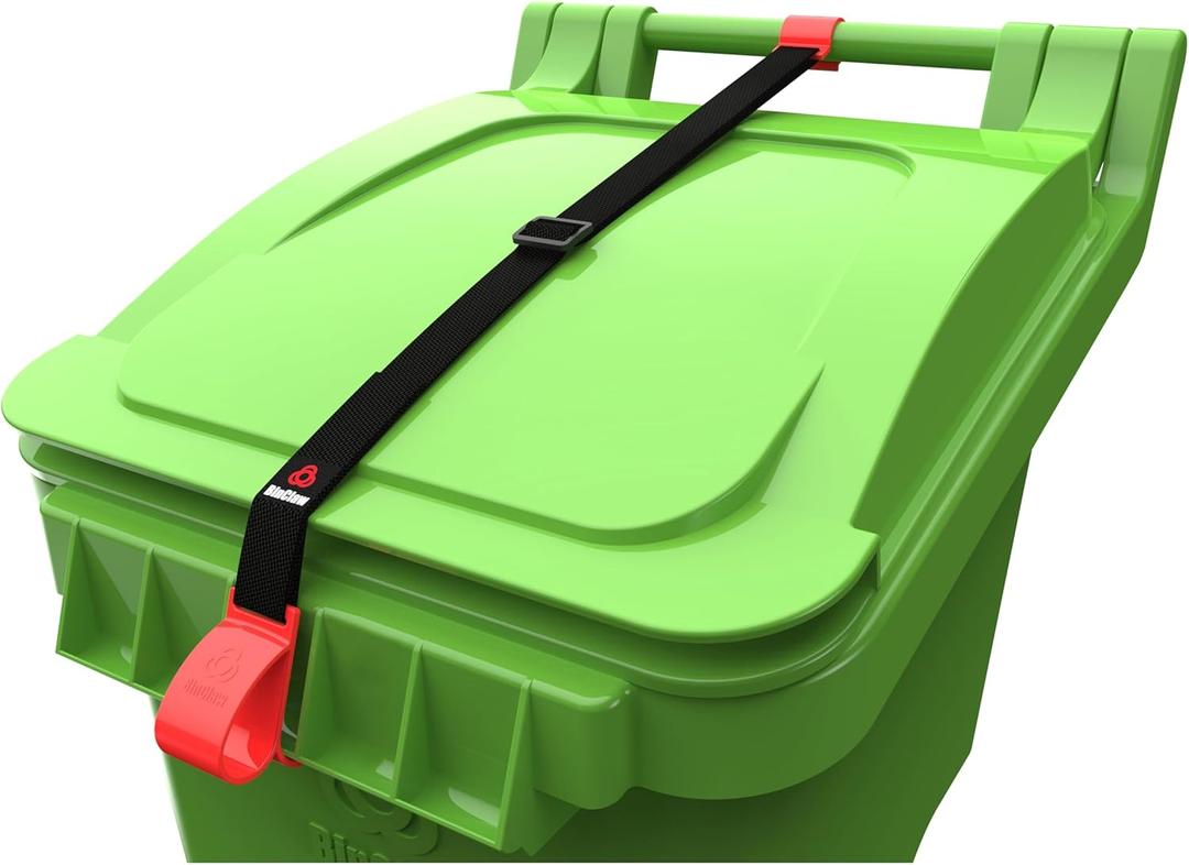 Original BinClaw ONE-Handed Trash Can Lock  The ONLY One with The Handle! Keep Hands Clean. No Drilling - No Tools. Trash Can Lid Lock Security