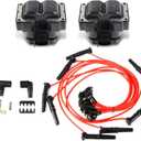 FD487 2PCS Ignition Coil+8 Spark Plug+Wire Set for 1992-1997 Ford Crown E-150 Expedition F-150/250 GrandMarquis Mustang Thunderbird Explorer,for Laforza,Lincoln,Mazda,Mercury,Replace 88F12029A1A