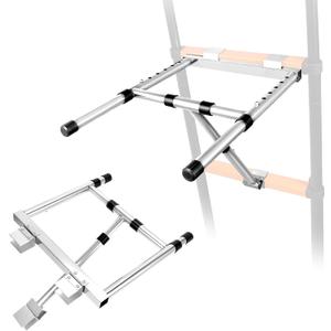 Ladder Stabilizer, Heavy Duty Adjustable with Triangular Support, Extendable Arms for Ultimate Stability, Multi-Purpose Use, Stainless Steel