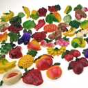 Random 12Pcs Creative 3D Resin Fruit Vegetables Fridge Magnets Funny Cute Decoration Refrigerator Magnet Accessories Office School whiteboard Magnet (Random 12 Styles (Vegetables and Fruits))