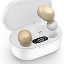 Hearing Aids for Seniors - Hearing Aid Rechargeable for Hearing Loss with Intelligent Noise Reduction,Invisible Audien Hearing Amplifier with Volume Control and Portable Charging Case(White and Flesh)