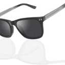 Bifocal Reading Sunglasses Men Clear Top Acetate Frame Sun Readers with Metal Core Wire UV Protection Spring Hinge