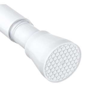 White Tension Curtain Rod for Windows 28 to 48 inch, Adjustable Expandable Pressure Spring Curtain Rod No Drilling, 7/8" Curtain Rod for Bedroom Doorway Closet Door