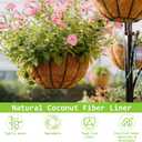 Riare 2 Pack 10 Inch Round Coco Liners Replacement- 100% Natural Coconut Coir Liners for Hanging Baskets, Garden Flower Vegetables Planter Pot, Window Box, Fence, Decks