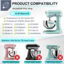 6 QT Stainless Steel Mixer Bowl & K256 Whisk for KitchenAid 5.5-6 Quart Bowl Lift Stand Mixer Replacement, 6 Wire Whip and Mixing Bowl with Cover for KitchenAid Mixers Attachments