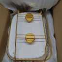 Ceramic Casserole Baking Dish With Glass Lid and golden rack, 14 Inch Lasagna Pan Deep for Oven, 1.6 Quarts Baking Pan with Handles, Oven Safe & Durable Bakeware for Home Decor