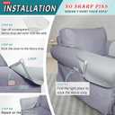 Roytub Stretch Couch Arm Covers, Breathable Armrest Cover for Sofas and Chairs Armrest Cover Keep Home Clean, Scratch-Resistant Sofa Arm Covers Protect and Decorate Your Sofa(Medium, Light Gray, 2PCS) (M - 17.5"(D)  6.3(W)  8.2(H))