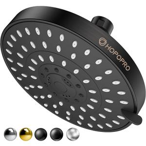 HOPOPRO 5-Mode High Pressure Shower Head - The Washington Post, NBC News, Today TV Show Recommended - High Flow Fixed Showerheads (6 Inch Oil Rubbed Bronze)