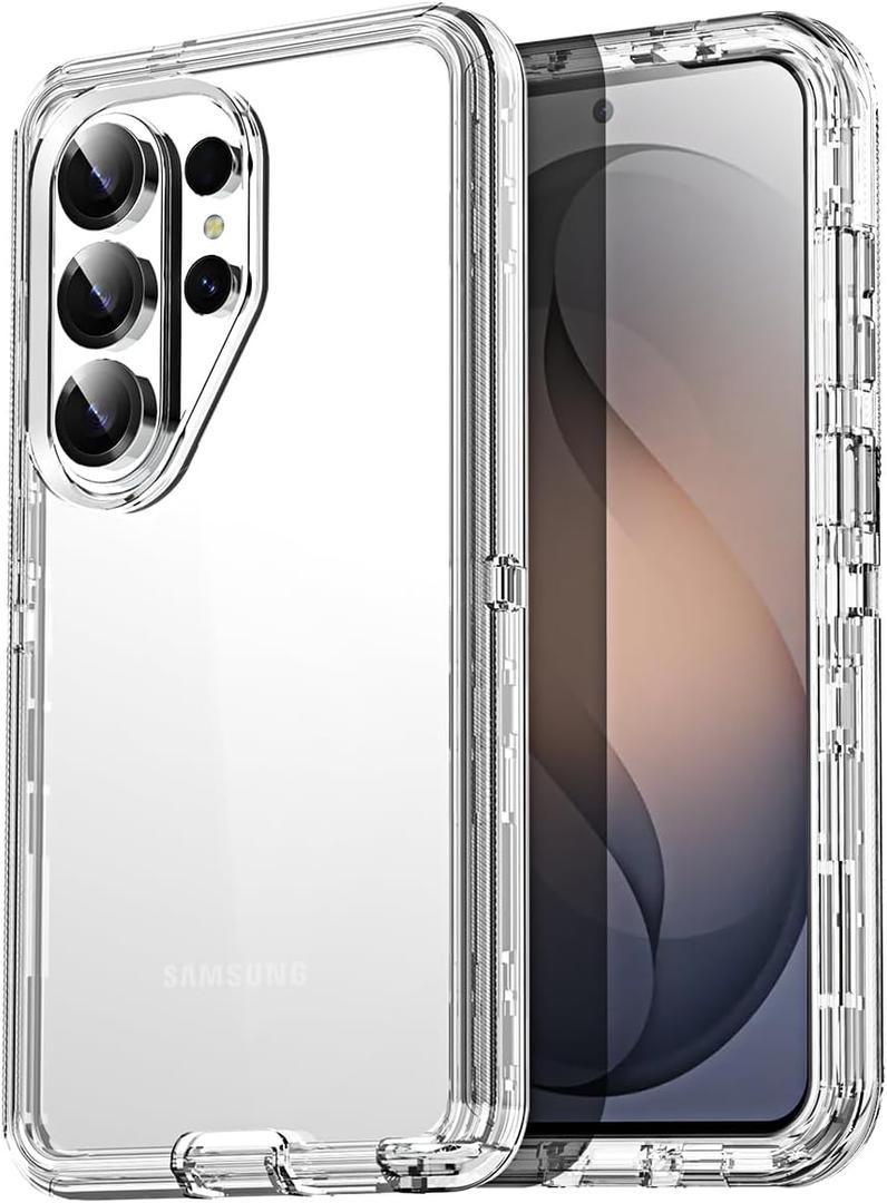 AICase for Samsung Galaxy S26 Ultra Clear 3 in 1 Heavy Duty Drop Protection Full Body Rugged Shockproof/Dust Proof Triple Layer Transparent Military Protective Tough Durable Cover for S26 Ultra 2026_1