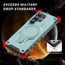 for Samsung Galxy S25 Ultra Case.Hard Phone Cover with Strong Magnetic Heavy Duty Protection.Reinforcement of The Four Corners.Anti-Slip Anti-Fingerprint (Green, S25 Ultra)