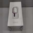 KONSIDEN Desk Fan Bladeless, 11.8 Inch Office Fan Small, Quiet, 3 Speed Adjustment, Touch Control, Easy to Clean, Desk Fans Small Quiet, Ideal for Office, Living Room, Bedroom (White/Gold)