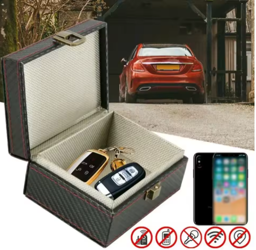 Diyife Faraday Box, RFID Box for Car Keys, Faraday Key Fob Protector Cage, AntiTheft Key Fob Car Key Signal Blocking Shielding Box Gift For Men, 4.6" x3.6" x2.5"