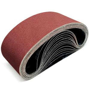 KonaFlex Sanding Belts 15 Pack 4x24 Inch Belt Sander Paper Aluminum Oxide with 60/80/120/150/240 Grits for Woodworking, Paint Sanding, Metalworking, Rust Removal