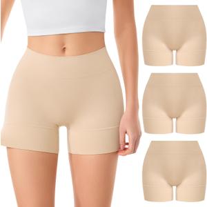 Slip Shorts for Under Dresses Women, Seamless Anti Chafe Underwear Shapewear Thigh Cooling Biker Short Panties, 3XL