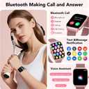 CASCHO Smart Watch for Women (2 Bands), Bluetooth Call Smartwatch with AI Voice,1.85" HD Fitness Watch,Heart Rate/SpO2/Steps/Sleep Monitor,120+ Sports Modes,IP68 Waterproof Watch for Android iOS-Rose