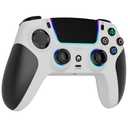 LED Wireless Controller for PS5,with PS5 Pro/PC/iOS/Android/MAC/Steam Deck, Hall-effect joysticks/ Programmable/Dual Vibration/ Turbo & Macro /8 Color RGB Lighting/1000mAh Battery,3.5mm Audio Jack/6-Axis Motion Contro Gamepad, White