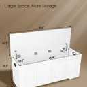 DINZI LVJ Storage Chest, Wooden Toy Box, White 50.0" L