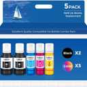 Compatible for EPT502 Ink Refill Bottles ET-2850 ET-3850 ET-4850 ET-15000 Ink Refill for ET 2850 ET 3850 ET-4760 ET-3760 ET-4950 ET-2760 ET-3830 ET 4850 ET 4950 ET 15000 ET 3760 ET-2980 ET-3950 Ink