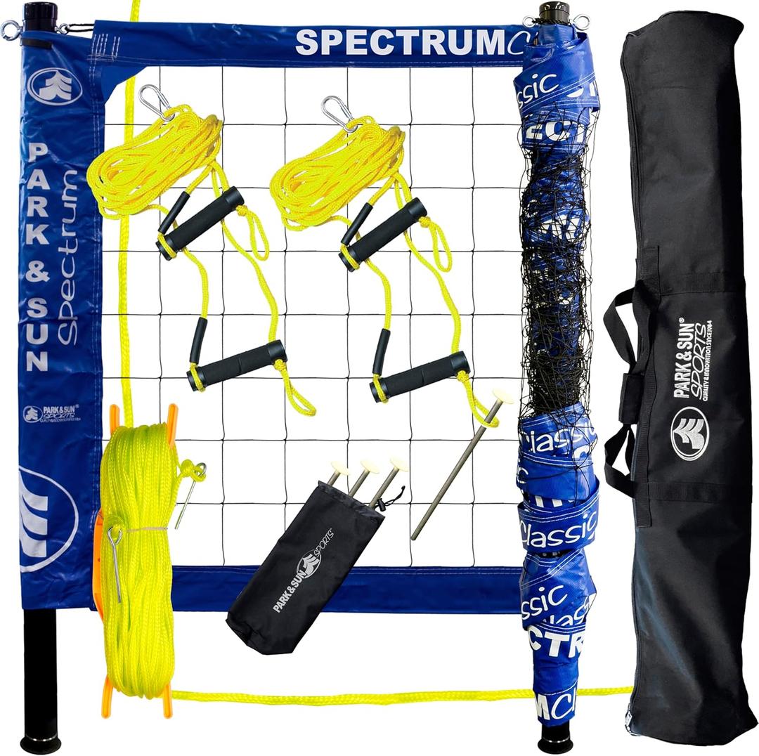 Park & Sun Sports Spectrum Classic: Adjustable Professional Outdoor Volleyball Net System (Denim Blue) Park & Sun Sports Spectrum Classic: Adjustable Professional Outdoor Volleyball Net System (Denim Blue)