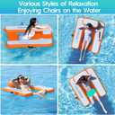 CALOBANA Inflatable Floating Chair, Heavy Duty Pool Floats Adult Lounger with Cup Holder, Large Water Floaties for Lake, Ocean, River, Swimming Pool, Party