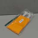 BLUE PANDA 25-Pack Orange Gift Bags with Handles - Small Paper Treat Bags for Birthday, Wedding, Retail (5.3x3.2x9 In)