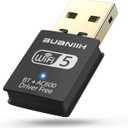 WiFi Adapter for Desktop PC,USB WiFi Adapter,Bluetooth&WiFi 2-in-1,600Mbps 2.4/5.8Ghz Dual Band Wireless Network,Plug and Play, for PC/Laptop/Desktop,Support Win7/8/8.1/10/11