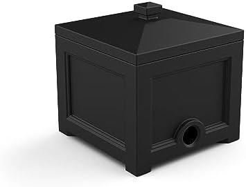 Mayne Fairfield Garden Hose Bin - Black - 17in L x 17in W x 18in H - Holds up to 100 ft. of standard garden hose (5858-B)