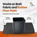Car Trash Can Waterproof Vehicle Garbage Bin, Leakproof Anti Slip Floor Mat Clip Trash Bag Holder for Car, Truck, SUV, Van Portable Auto Trash Container with Stability Clips (Gray with Cover, Small)