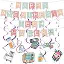 2 x Supervitae 33 Pcs 6 7 Theme Ice Cream Drip Baseball Birthday Baseball Banner Sports Party Decoration Supply Ice Cream Drip Banner for Team Birthday Festival for Coach Player Sports Lover