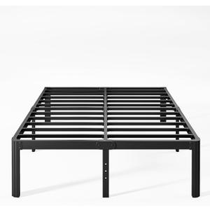 14 Inch High Platform California King Bed Frames No Box Spring Needed, Metal Cal King Bed Frame, Noise Free, Easy Assembly, Heavy Duty, Black