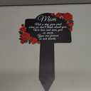 Geelin Memorial Stakes Grave Cemetery Decorations Metal Grave Plaque Markers Mom Plaques Mother's Day Gift Sympathy Waterproof Garden Stake for Yard