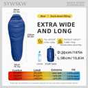 Down Sleeping Bag with Pillow for Backpacking,15 5 0 Wide Down Sleeping Bag (86.6 in x 33.5 in) for Adults,Youth Camping and Hiking Outdoor with 680FP Duck Down