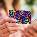 Credit Card Skin Stickers - 4 Pcs Leopard Print Debit Card Skin Stickers, Colorful Removable Waterproof Decal Cover Set for DIY Key, Transportation