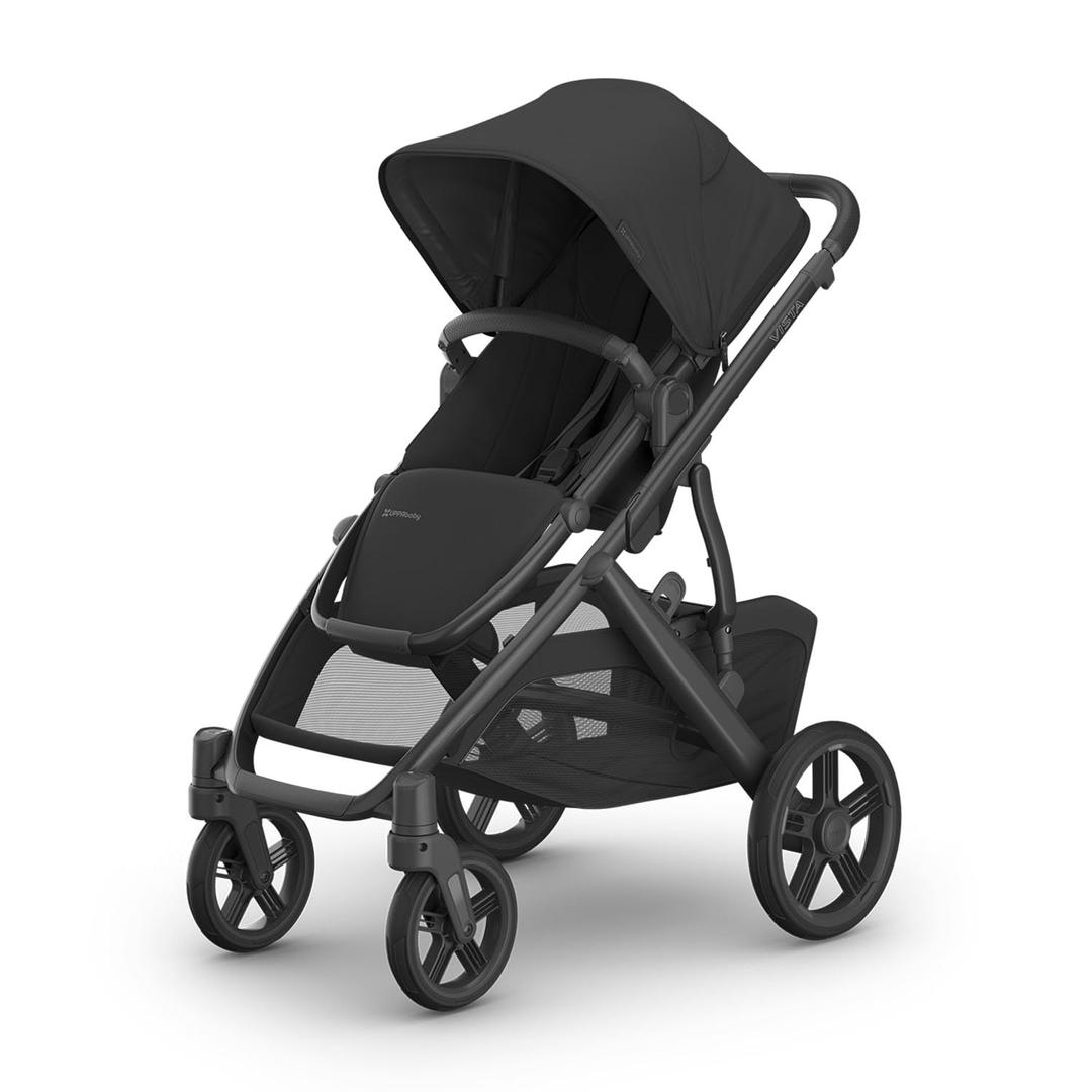 UPPAbaby Vista V3 Convertible Single-to-Double Stroller for Baby & Toddler, 30+ Configurations, Car Seat Compatible, All-Wheel Suspension, XL Basket Jake (Charcoal/Carbon Frame)