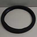 Suede Steering Wheel Cover with Upgraded Silicone Inner Ring, Anti Heat, Breathable, Anti-Slip, Leather Universal 14.5 to 15 inch Steering Wheel Cover (Pure Black)