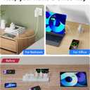 5 in 1 Retractable Wall Charger,65W Retractable Phone Charger Wall Plug with 3 USB Ports, 3.9FT PD USB C Chargers Block Fast Charging for iPhone 17/16/15,MacBook Pro,Galaxy 25 24 23,Pixel