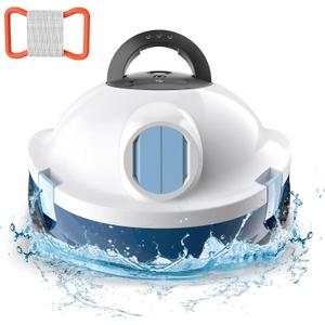 Y10 Cordless Robotic Pool Cleaner Automatic Vacuum - 90 Mins Runtime, Powerful Suction, Self-Parking, Lightweight for Above/Inground Pools Up to 65ft/1100 Sq.Ft, White