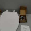 Elongated Bidet Toilet Seat with Quiet-Close, Non-Electric Bidet Mode with Dual Nozzles, Fit Elongated Toilet Seat, Adjustable Water Pressure with Brass inlet (Elongated)