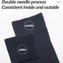 Men's Cotton Crew Socks, 5 Pairs, Anti-Odor Moisture Wicking, Double Needle Stitching, Pill-Resistant Fabric, All Season Wear (28 Gram Thin Version, 1 Pair Each in 5 Colors, Totaling 5 Pairs, 5-9)